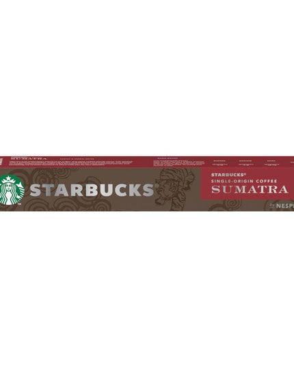 Starbucks Single Origin Sumatra Coffee Dark Roast Coffee Capsule by Nespresso Intensity 10, 55g