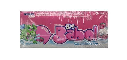 Big Babol Rasa Stroberi & Krim, 20 Stick Chewing Gum (Imported)