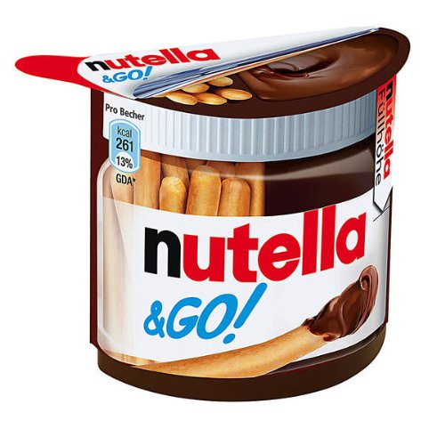 Nutella Ferrero & Go Hazelnut Spread With Cocoa & Bread Sticks, 52G Each (Pack Of 2)