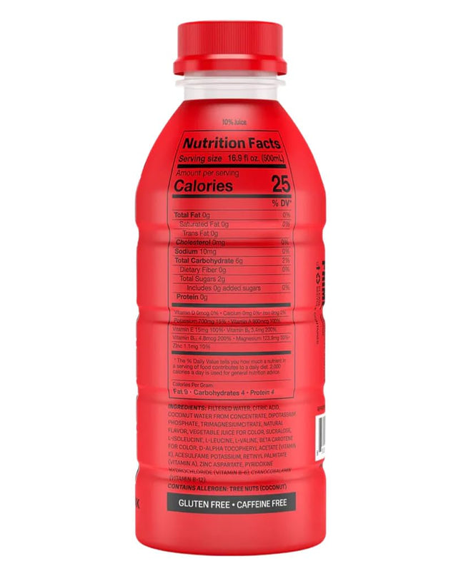 PRIME HYDRATION Tropical Punch Hydration Drink,16.9 Fl Oz 500 Ml