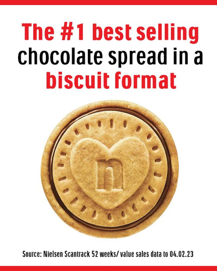 Nutella Biscuits Filled with Hazelnut Spread with Cocoa • T3, 1.46 oz ℮ 41.4 g