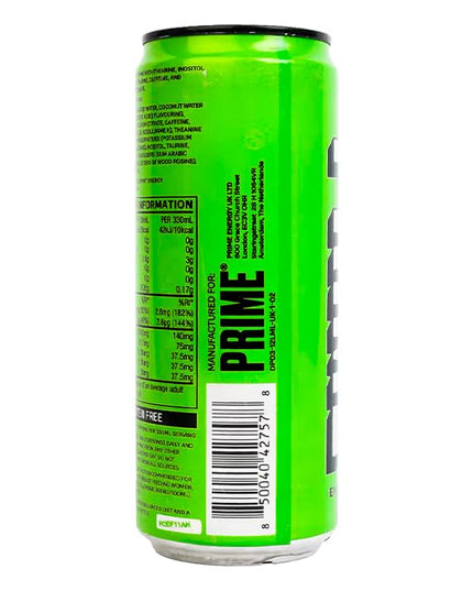 Prime Lemon Lime Flavour Energy Drink, 11.16 oz ℮ 330 ml