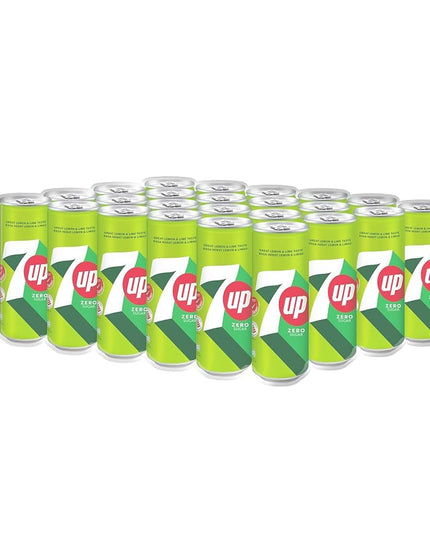 Seven Up Lemon Lime Sugar Free 320ml - Pack of 24
