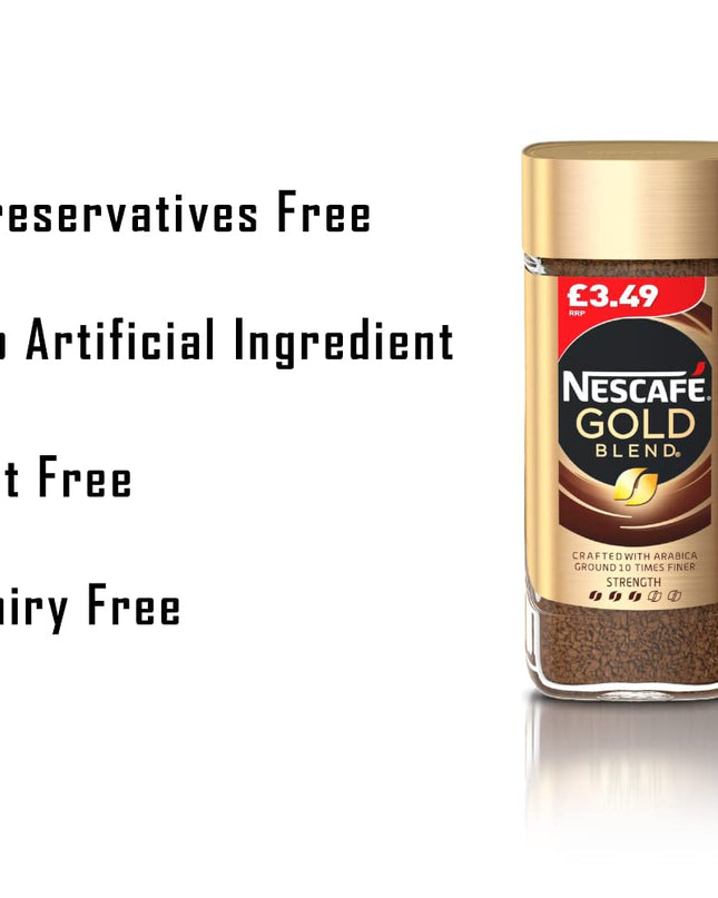 Nescafe Gold Blend Coffee, Granule, Glass Bottle, 3.35 Oz / 95 Gm