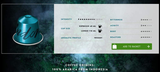 Master Origin Nespresso Indonesia, 10 Capsules