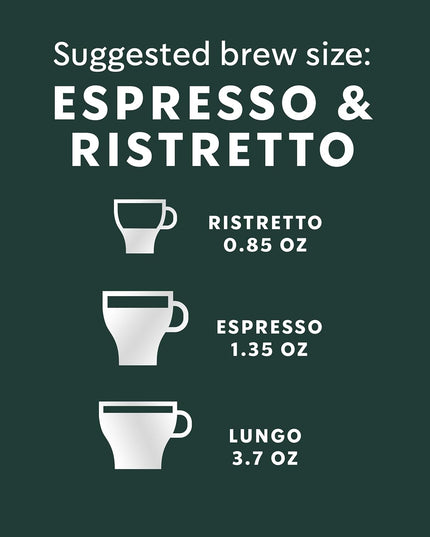 Starbucks By Nespresso, Espresso Dark Roast (50-Count Single Serve Capsules, Compatible With Nespresso Original Line System), Box - 0.62 Pounds