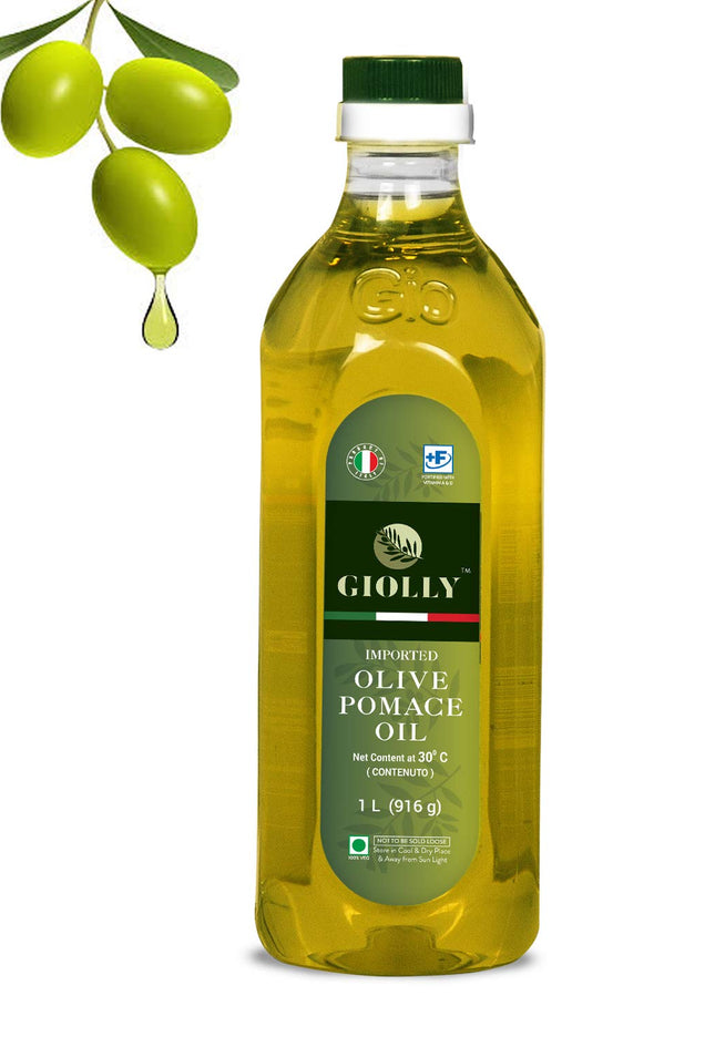 Giolly Olive Oil 1 Litre Pet Bottle, Pomace Oil Olive Oil for Cooking, Olive Oil for Salad Dressing & Flavoring, Olive Pomace Oil