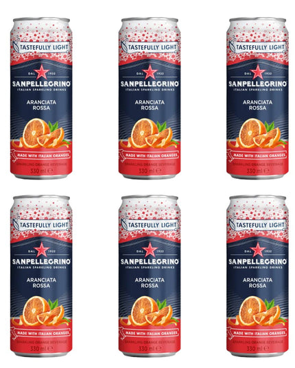 San Pellegrino Aranciata Rossa Sparkling Blood Orange Drink 6x330ml, 1980 ml