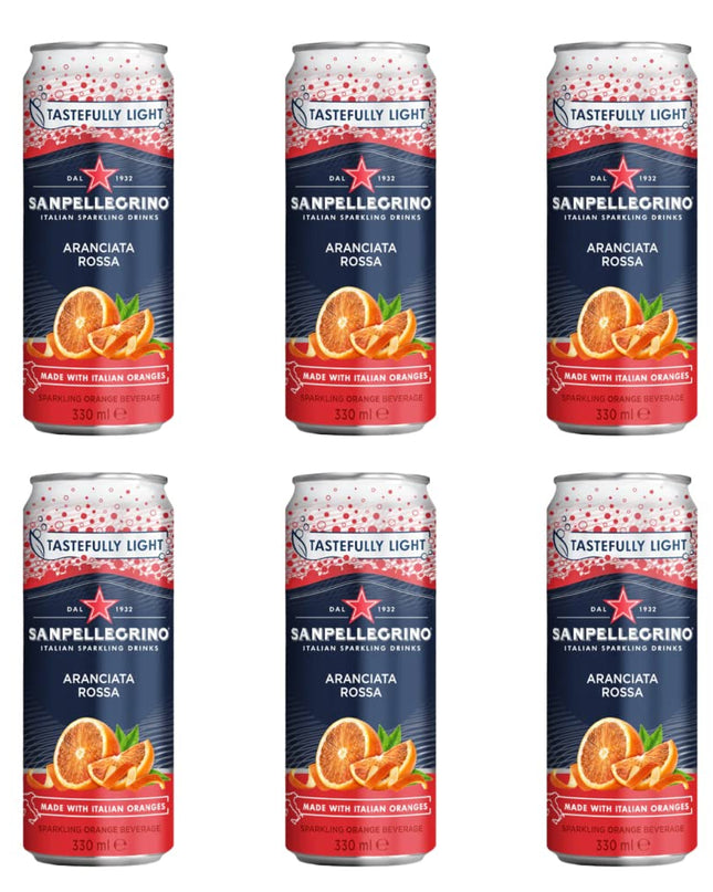 San Pellegrino Aranciata Rossa Sparkling Blood Orange Drink 6x330ml, 1980 ml