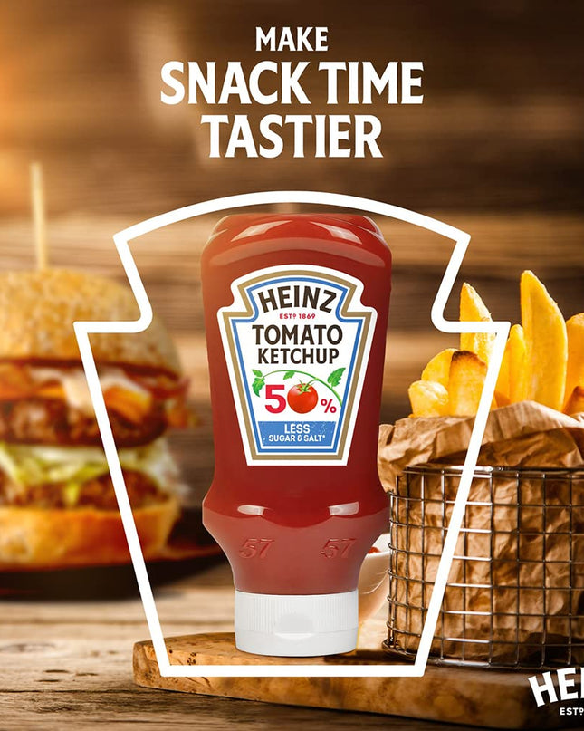 Heinz Tomato Ketchup 50% Less Sugar and Salt (435 g / 400 ml)