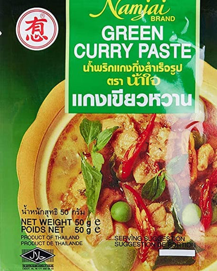 Namjai Thai Green Curry Paste, 50 g (Pack of 2)