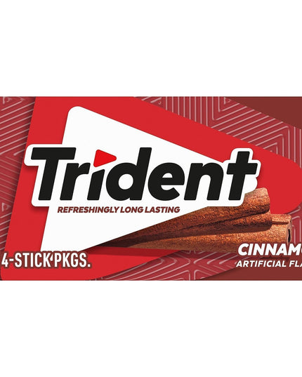 Trident Cinnamon Sugar Free Gum, 14 Sticks, 26 g, 12 Pack