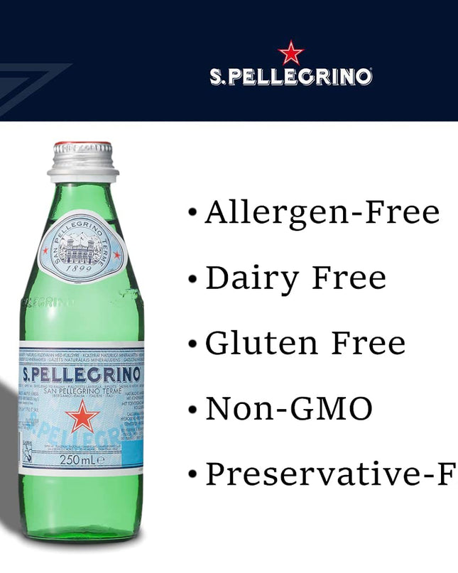 S.Pellegrino Carbonated Natural Mineral Water Bottle, 250 ml