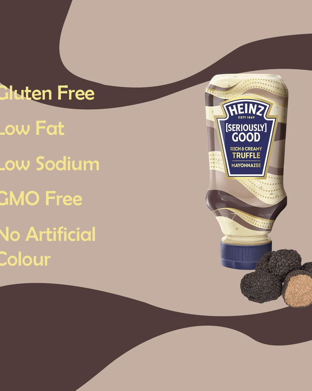 Heinz [Seriously] Good Rich & Creamy Truffle Mayonnaise, 220 ml ℮ 7.58 oz ℮ 215 g, 8 Pack