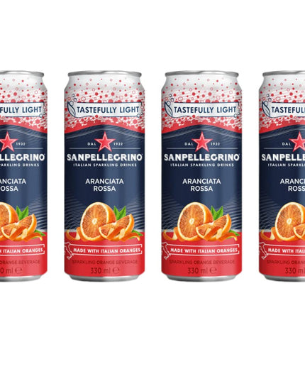 San Pellegrino Aranciata Rossa Sparkling Blood Orange Drink, 4 x 330 ml