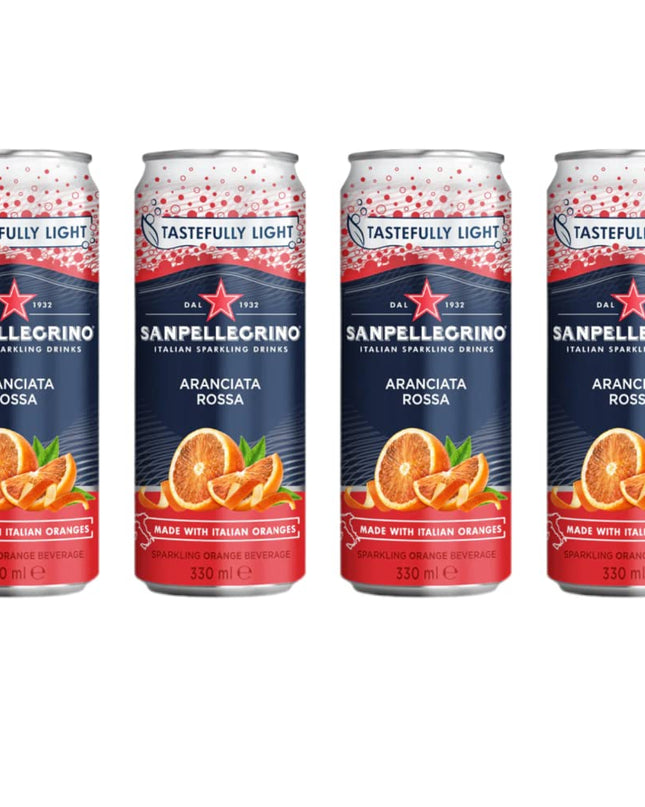 San Pellegrino Aranciata Rossa Sparkling Blood Orange Drink, 4 x 330 ml