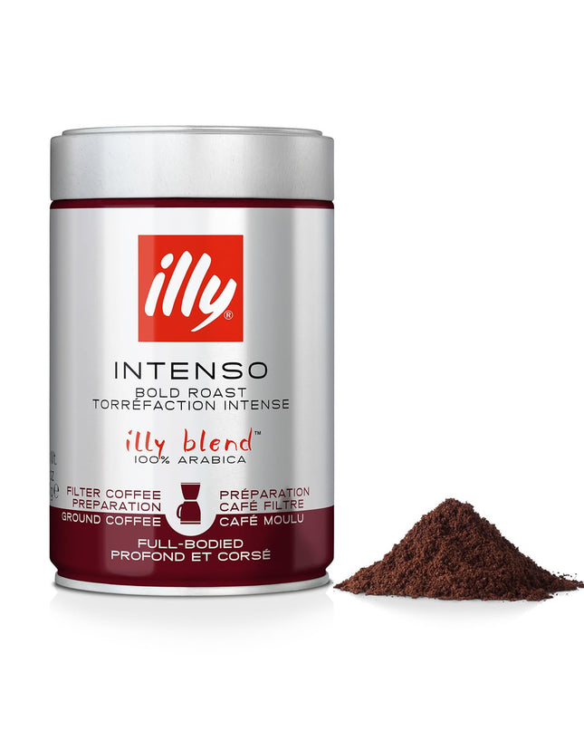 Illy Dark Roast Ground Coffee (For Filter Coffee) - 250 Gram|Can