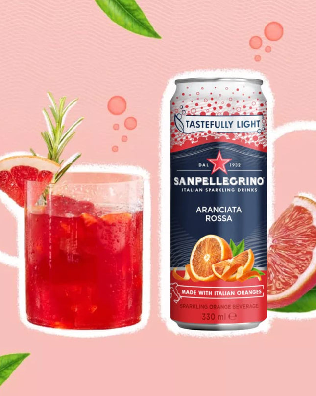 San Pellegrino Aranciata Rossa Sparkling Blood Orange Drink, 4 x 330 ml