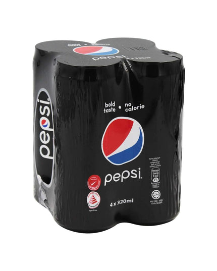 Pepsi Black 4 x 320 ml Cans