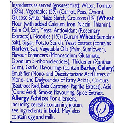 Batchelor's Cup a Soup with croutons 4 Sachets - Tomato & Vegetable - 2 Pack, 2 X 104 g