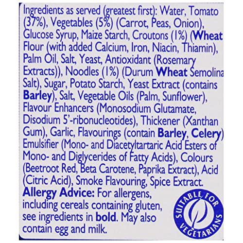 Batchelor's Cup a Soup with croutons 4 Sachets - Tomato & Vegetable - 2 Pack, 2 X 104 g