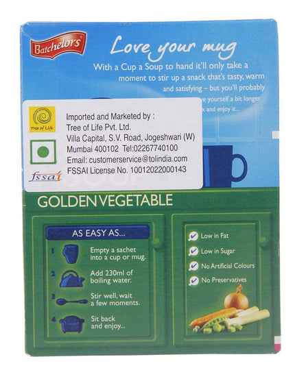 Batchelor's Cup A Soup 4 Sachets - Golden Vegetable - 2 Pack, 2 x 82 g