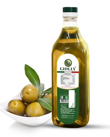 Giolly Extra Virgin Olive Oil 1 Litre Pet Bottle, Extra Virgin Olive Oil, Olive Oil for Cooking, Olive Oil for Salad Dressing & Flavoring, Extra Virgin Olive Oil