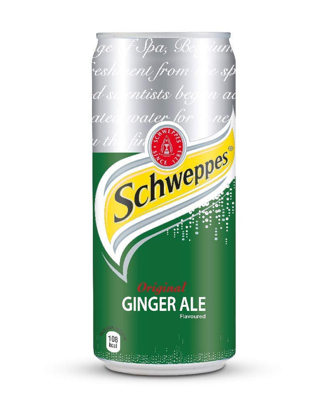 Coca-Cola Schweppes Ginger Ale Can, 300 Ml (Pack Of 24)