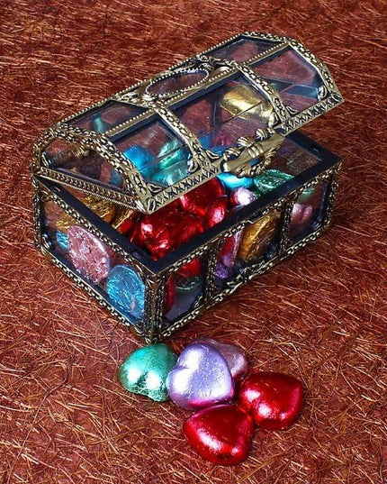 VALENTINE HEART Chocolate Gift CHOCOLATE Chocolate heart in Treasure Box (Pack of 2)