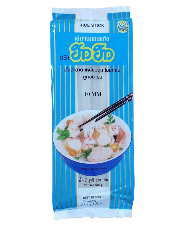 How How 10MM Rice Stick Noodles, 17.64 oz ℮ 500g