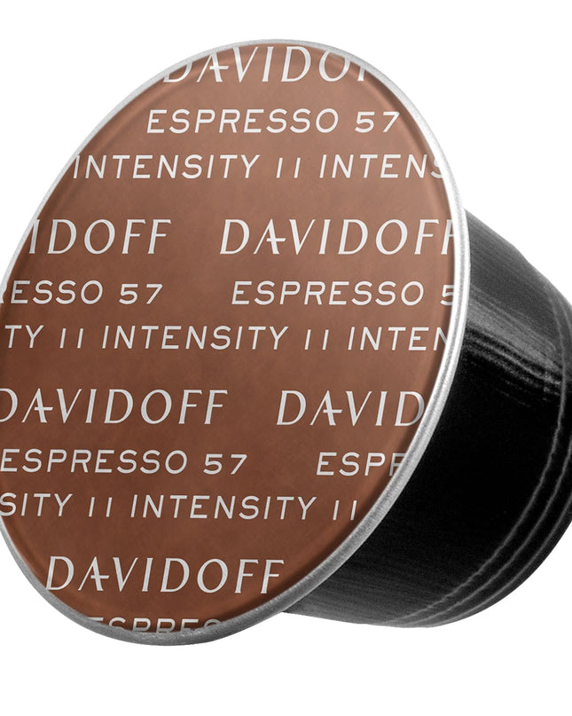 Davidoff Espresso 57 Ristretto Dark and Chocolate Coffee 10 Capsules, 11/12 Intensity, 100% Arabica, 55G