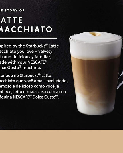 Starbucks Coffee by Nescafe Dolce Gusto, Latte Macchiato, Coffee Pods, 12 Capsules