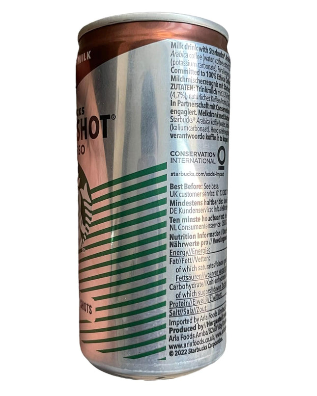 Starbucks Ready To Drink instant Milk Coffee (Doubleshot Espresso Pack 0f 6 200ml Each)