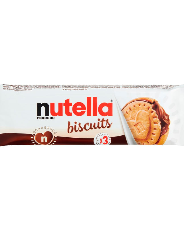 Nutella Biscuits Filled with Hazelnut Spread with Cocoa • T3, 1.46 oz ℮ 41.4 g