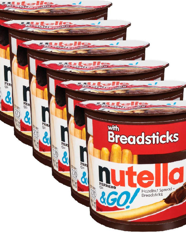 Nutella & Go with Breadsticks, 6 Pack, 6 x 52 g