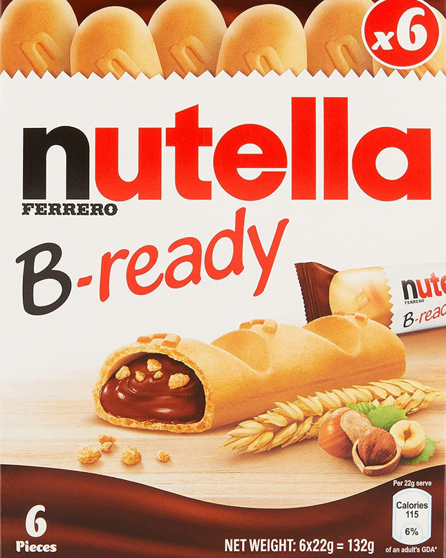 Nutella B-Ready Wafer, 6 X 22 g