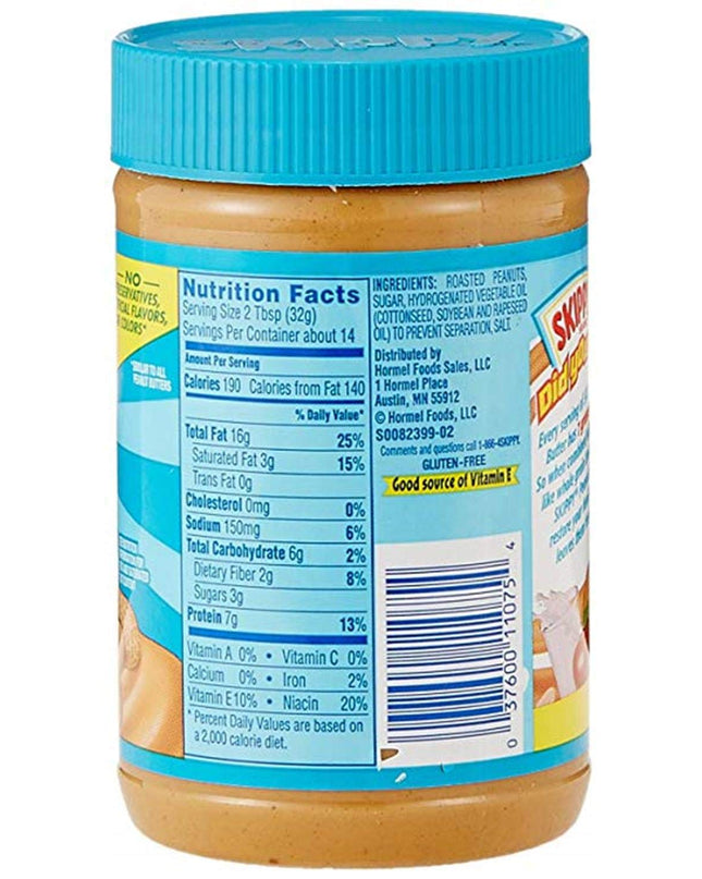 SKIPPY Peanut Butter Creamy, 462G - 1 Pounds