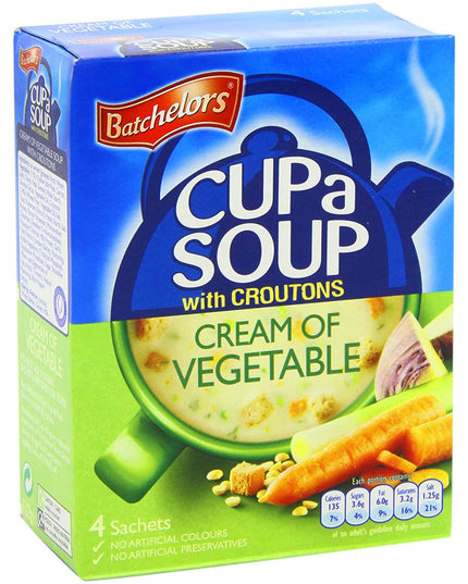 Batchelor's Cup a Soup with croutons 4 Sachets - Cream of Vegetable - 2 Pack, 2 X 122 g