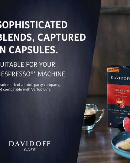Davidoff Rich Aroma Coffee 10/12 Intensity 10X Capsules, 1.94 Oz 55 G