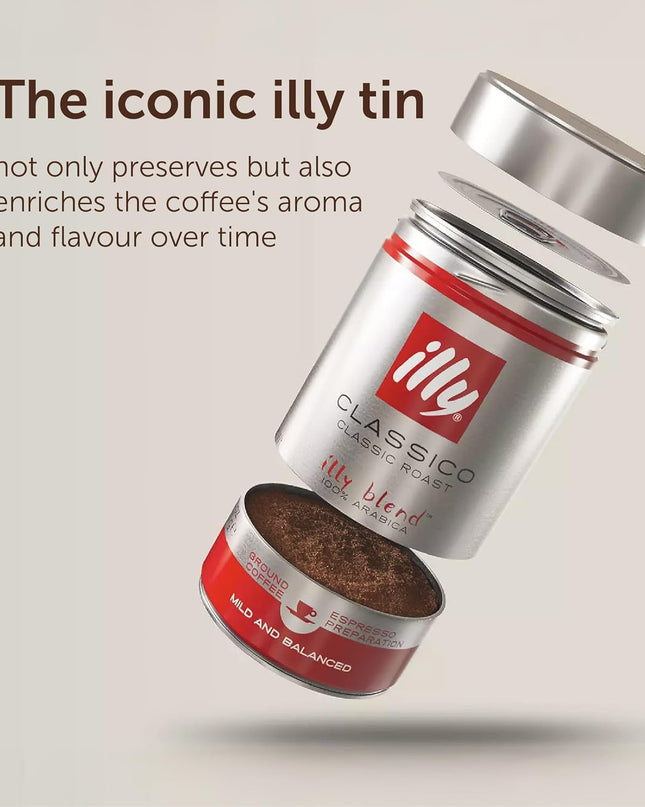 Illy Espresso Medium Roast Ground Coffee - 250 Gram|Can
