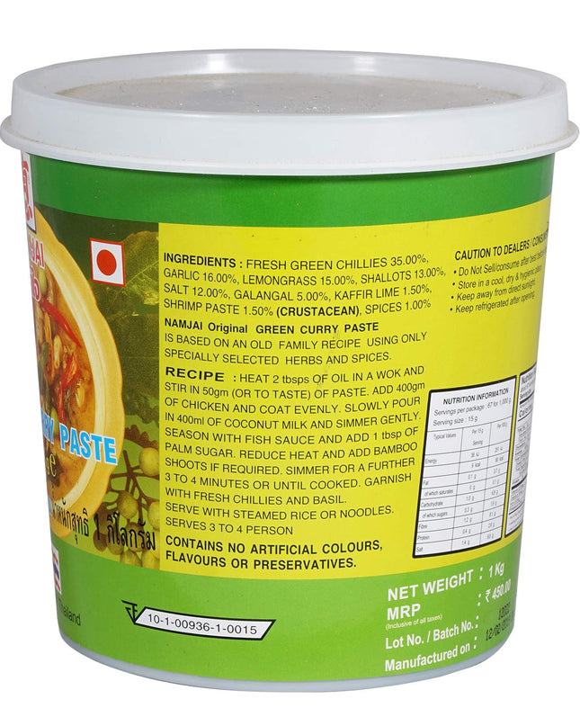 Namjai Green Curry Paste - 1 KG
