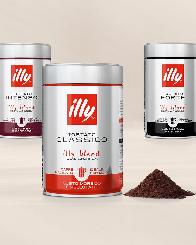 Illy Dark Roast Ground Coffee (For Filter Coffee) - 250 Gram|Can