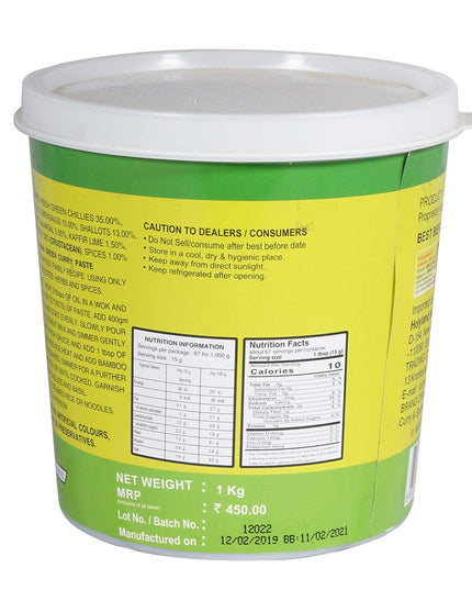 Namjai Green Curry Paste - 1 KG