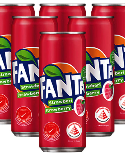 Fanta Strawberry Flavoured Drink Pack of 6 (320ml each)