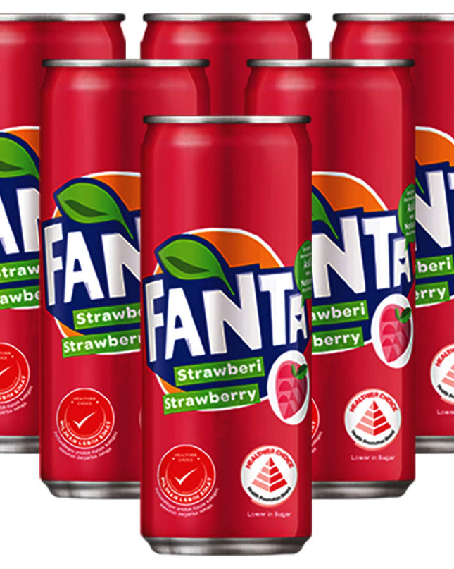 Fanta Strawberry Flavoured Drink Pack of 6 (320ml each)