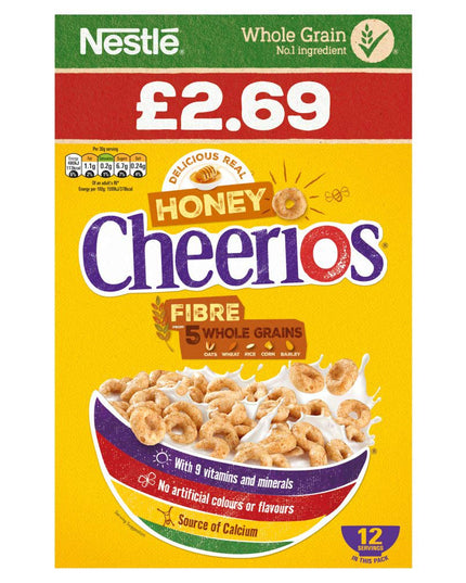 Nestle Whole Grain Honey Cheerios Cereal, 375 g