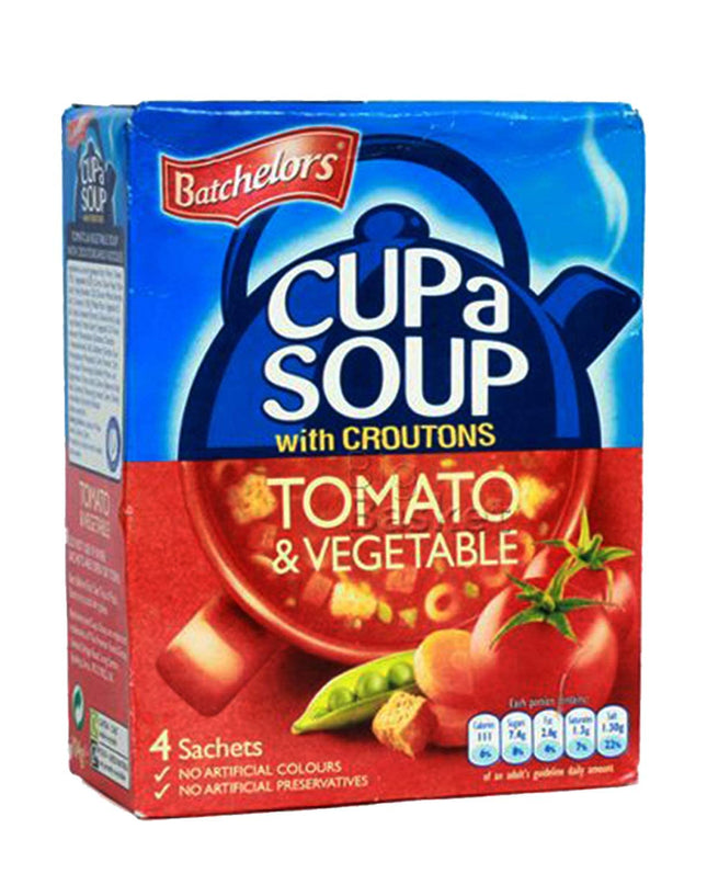 Batchelor's Cup a Soup with croutons 4 Sachets - Tomato & Vegetable - 2 Pack, 2 X 104 g