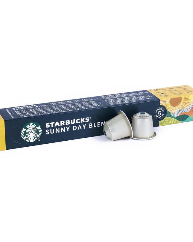 STARBUCKS Sunny Day Blend Coffee Pods (10 Capsules) | Light Roast | Nespresso Compatible Pods | Single Serve
