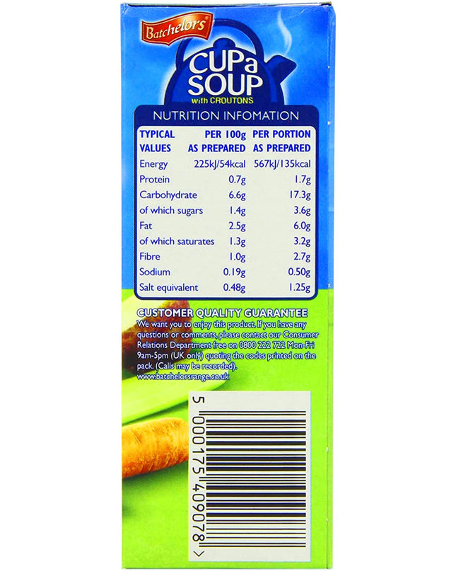 Batchelor's Cup a Soup with croutons 4 Sachets - Cream of Vegetable - 2 Pack, 2 X 122 g