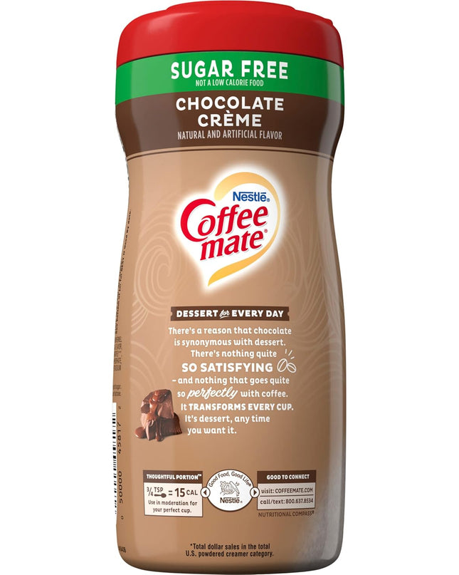 Nestle Sugar Free Chocolate Crème Coffee Mate Bottle, 289 g